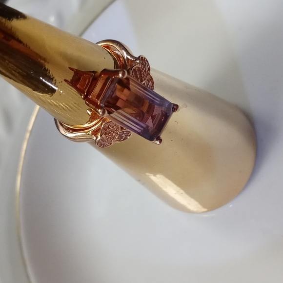 Ring size 8 gold plated brand new Tourmaline gemstone 💎💍 - Picture 2 of 5